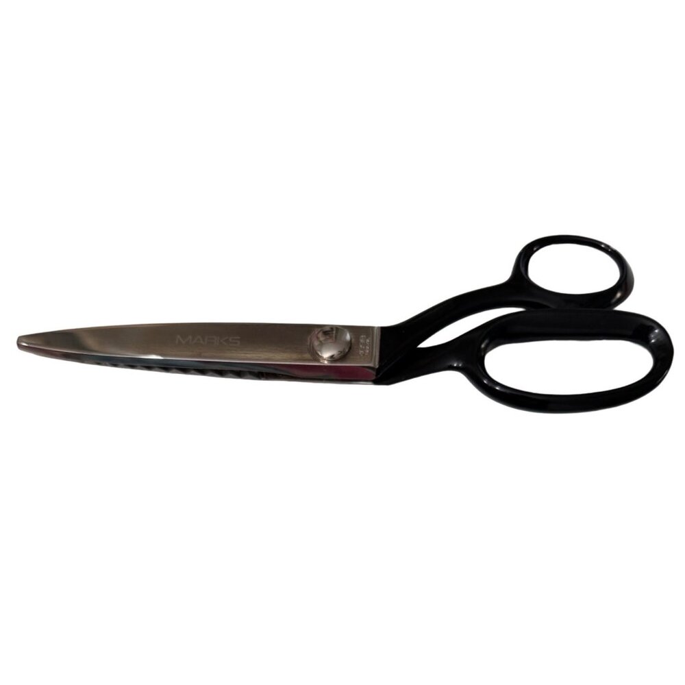 Vtg Marks 409B Pinking Shears Scissors 9" Black Handles Serrated Edge Sewing